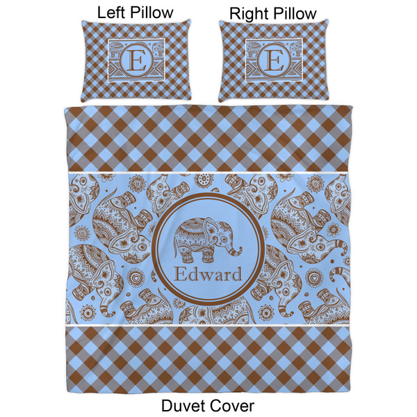 Gingham & Elephants Duvet Cover Set - Queen - Approval