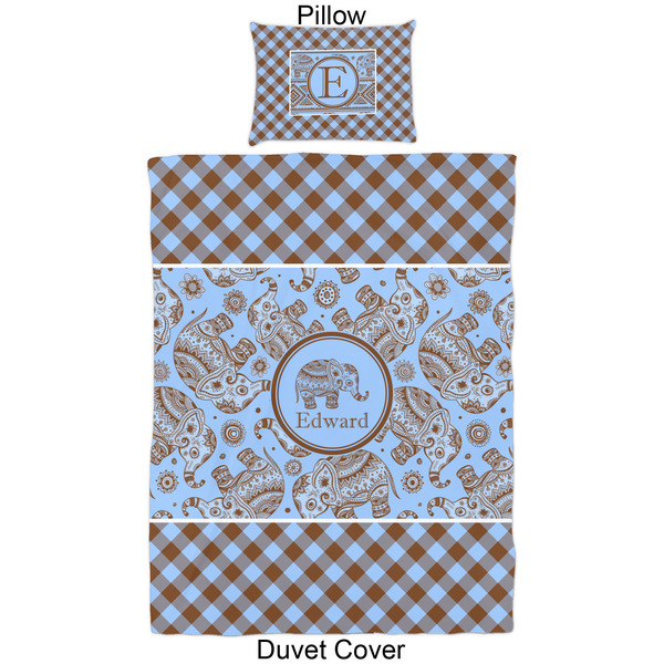 Gingham & Elephants Duvet Cover Set - Twin - Approval