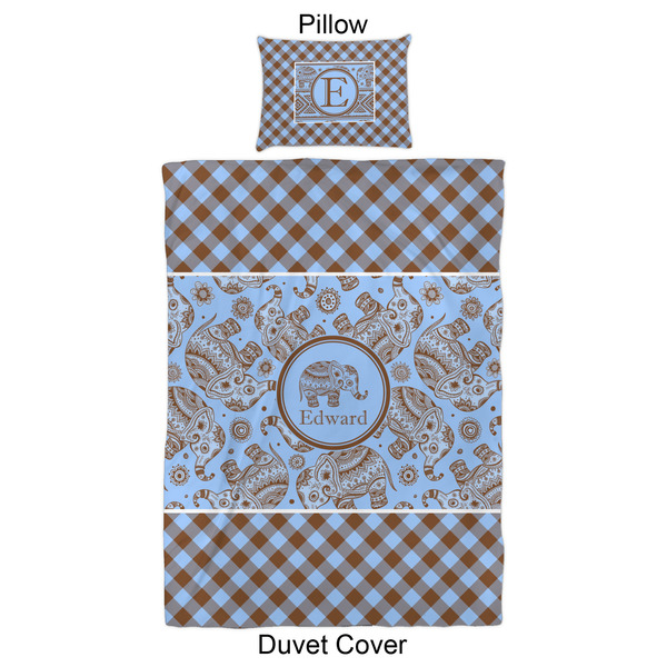 Gingham & Elephants Duvet Cover Set - Twin XL - Approval