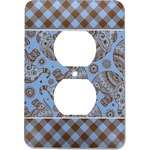 Gingham & Elephants Electric Outlet Plate