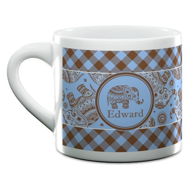 Gingham & Elephants Espresso Cup - 6oz (Double Shot) (MAIN)