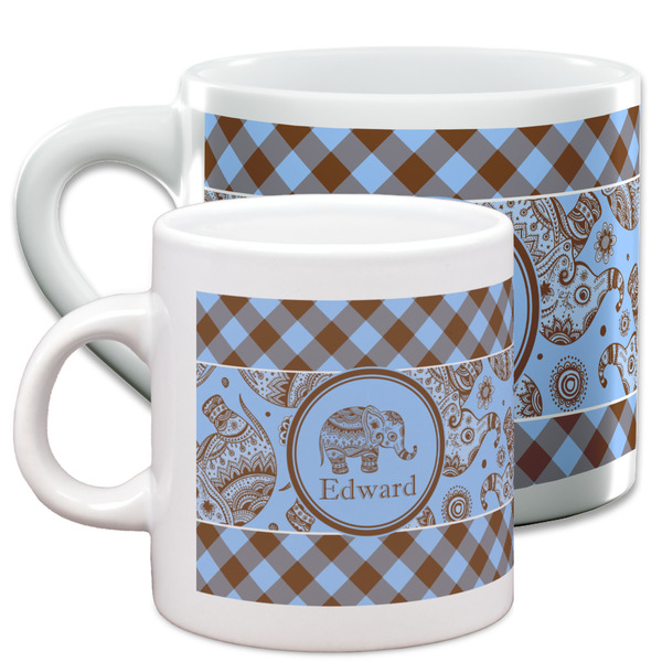 Gingham & Elephants Espresso Mugs - Main Parent