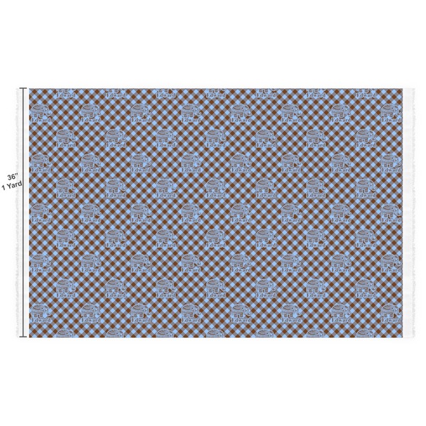 Gingham & Elephants Fabric Full Yard