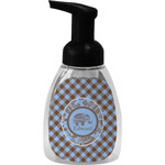 Gingham & Elephants Foam Soap Bottle - Black (Personalized)