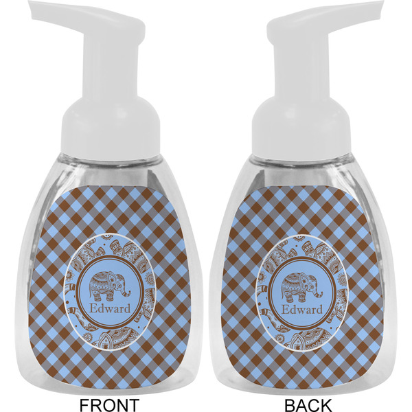 Gingham & Elephants Foam Soap Bottle Approval - White