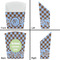 Gingham & Elephants French Fry Favor Box - Front & Back View