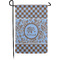Gingham & Elephants Small Garden Flag - Single Sided w/ Name or Text