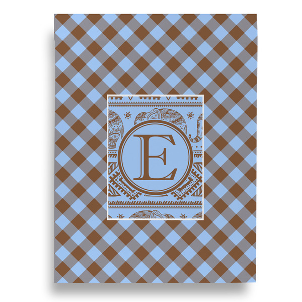 Gingham & Elephants Garden Flags - Large - Double Sided - BACK