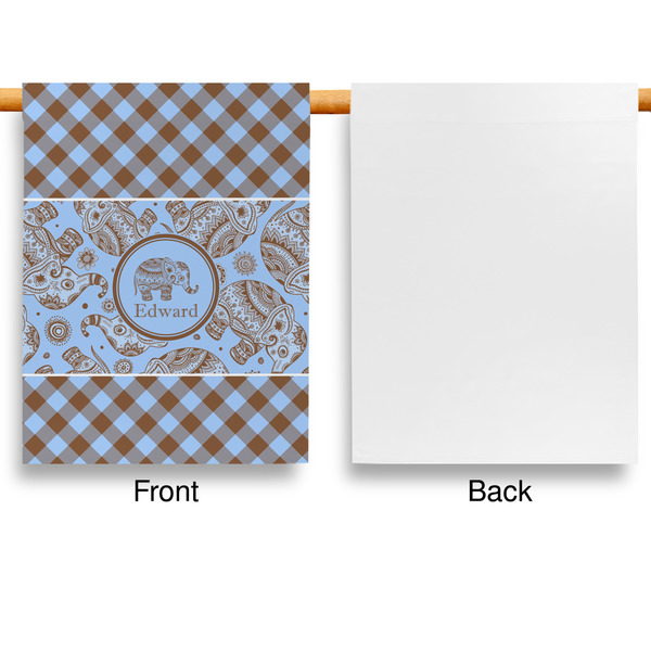 Gingham & Elephants Garden Flags - Large - Single Sided - APPROVAL