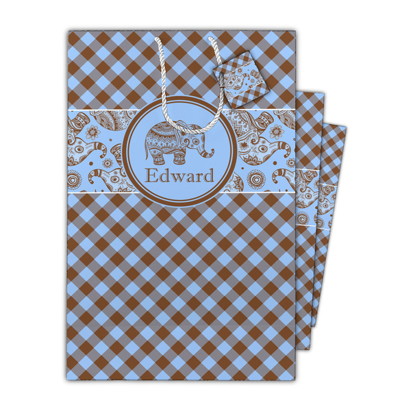 Gingham & Elephants Gift Bags - Parent/Main