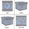 Gingham & Elephants Gift Boxes with Lid - Canvas Wrapped - Small - Approval