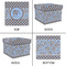 Gingham & Elephants Gift Boxes with Lid - Canvas Wrapped - X-Large - Approval