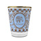 Gingham & Elephants Glass Shot Glass - 1.5 oz - with Gold Rim - Single (Personalized)