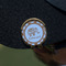 Gingham & Elephants Golf Ball Marker Hat Clip - Gold - On Hat