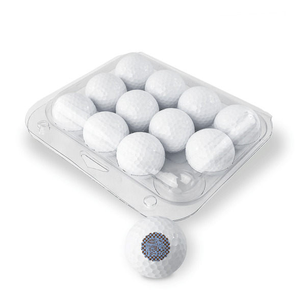 Gingham & Elephants Golf Balls - Generic - Set of 12 - PACKAGING