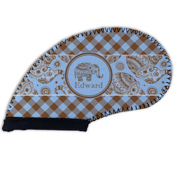 Gingham & Elephants Golf Club Iron Cover - Single (Personalized)