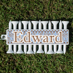 Gingham & Elephants Golf Tees & Ball Markers Set (Personalized)