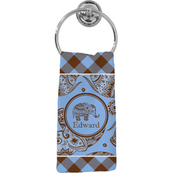 Gingham & Elephants Hand Towel - Full Print (Personalized)