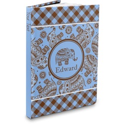 Gingham & Elephants Hardbound Journal (Personalized)