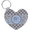Gingham & Elephants Heart Keychain (Personalized)