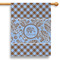 Gingham & Elephants 28" House Flag (Personalized)