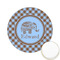 Gingham & Elephants Printed Cookie Topper - 2.15" (Personalized)