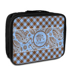 Gingham & Elephants Insulated Lunch Bag (Personalized)