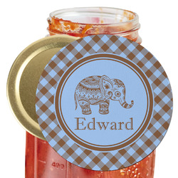 Gingham & Elephants Jar Opener (Personalized)