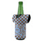 Gingham & Elephants Jersey Bottle Cooler - ANGLE (on bottle)