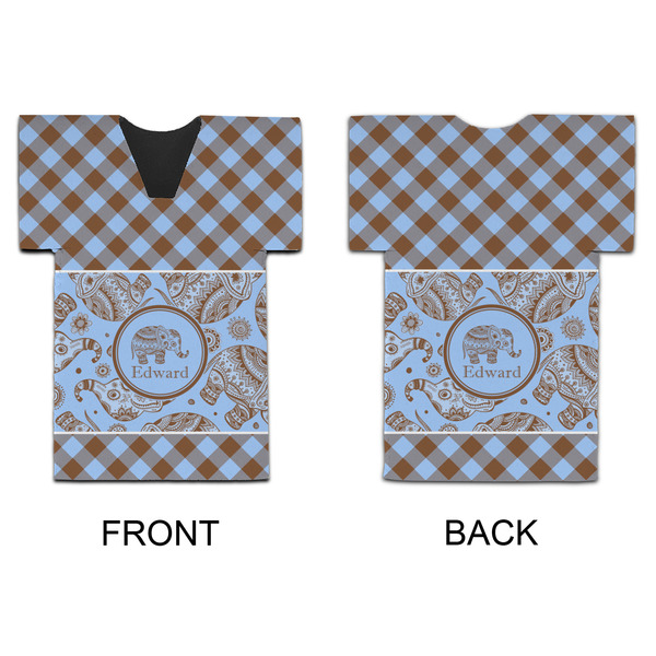 Gingham & Elephants Jersey Bottle Cooler - APPROVAL