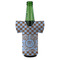 Gingham & Elephants Jersey Bottle Cooler - FRONT (on bottle)