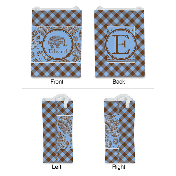 Gingham & Elephants Jewelry Gift Bag - Gloss - Approval