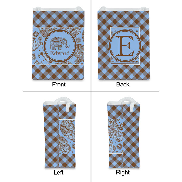 Gingham & Elephants Jewelry Gift Bag - Matte - Approval