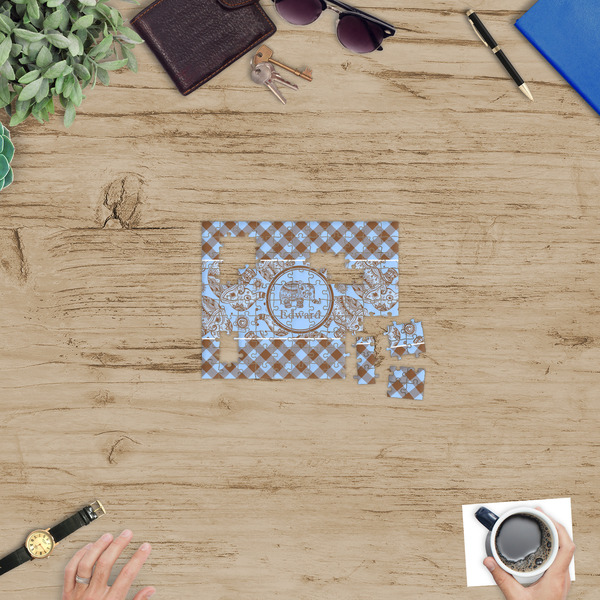 Gingham & Elephants Jigsaw Puzzle 110 Piece - In Context