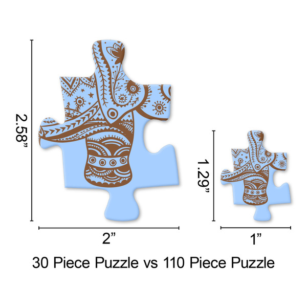 Gingham & Elephants Jigsaw Puzzle - Piece Comparison