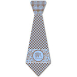 Gingham & Elephants Iron On Tie - 4 Sizes w/ Name or Text