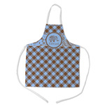 Gingham & Elephants Kid's Apron w/ Name or Text