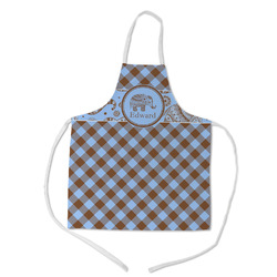 Gingham & Elephants Kid's Apron w/ Name or Text