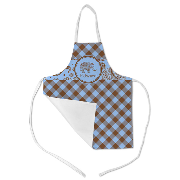 Gingham & Elephants Kid's Aprons - Medium - Main (med/lrg)