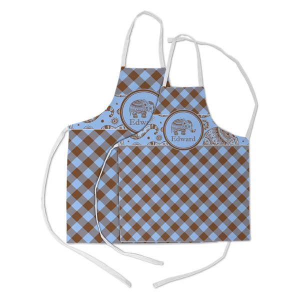 Gingham & Elephants Kid's Aprons - Parent - Main