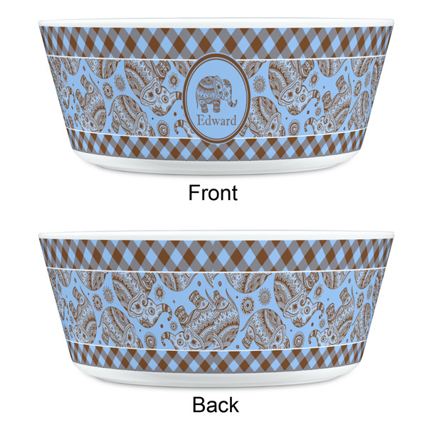 Gingham & Elephants Kids Bowls - APPROVAL
