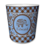 Gingham & Elephants Plastic Tumbler 6oz (Personalized)