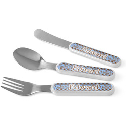 Gingham & Elephants Kid's Flatware (Personalized)