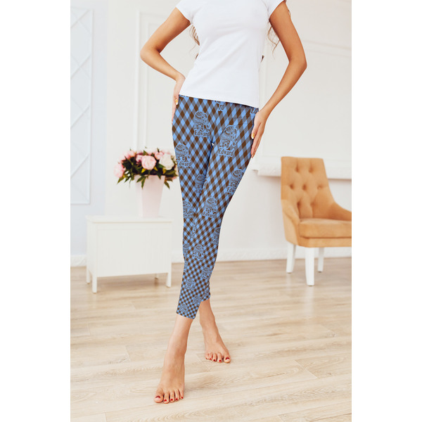 Gingham & Elephants Ladies Leggings - LIFESTYLE 2