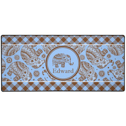 Gingham & Elephants 3XL Gaming Mouse Pad - 35" x 16" (Personalized)