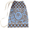 Gingham & Elephants Large Laundry Bag - Front View
