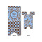 Gingham & Elephants Large Phone Stand - Front & Back