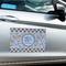 Gingham & Elephants Large Rectangle Car Magnets- In Context