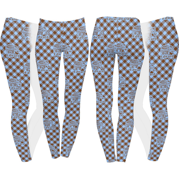 Gingham & Elephants Leggings Turn Around - Apvl