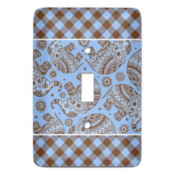 Gingham & Elephants Light Switch Cover